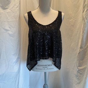 Sequin mesh tank